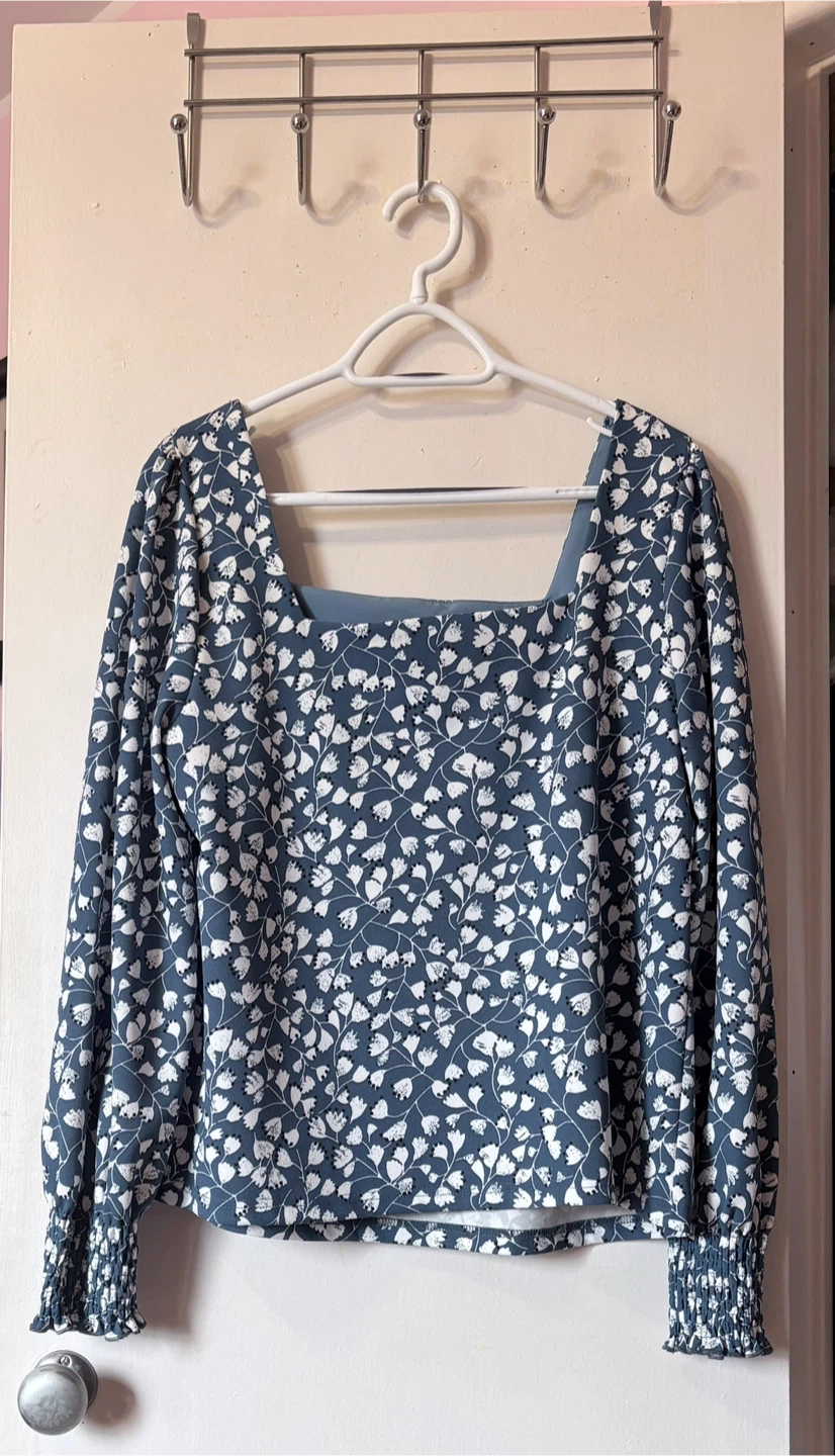 Melloday Blue Floral Top - photo 2