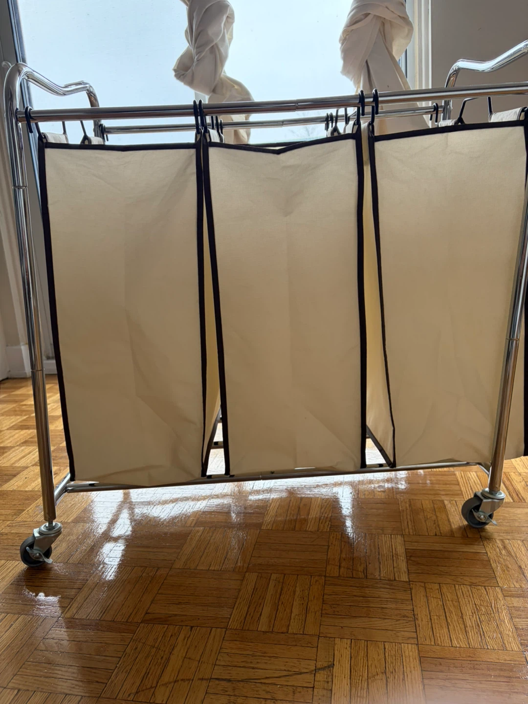 3-Bin Laundry Sorter Cart with Wheels