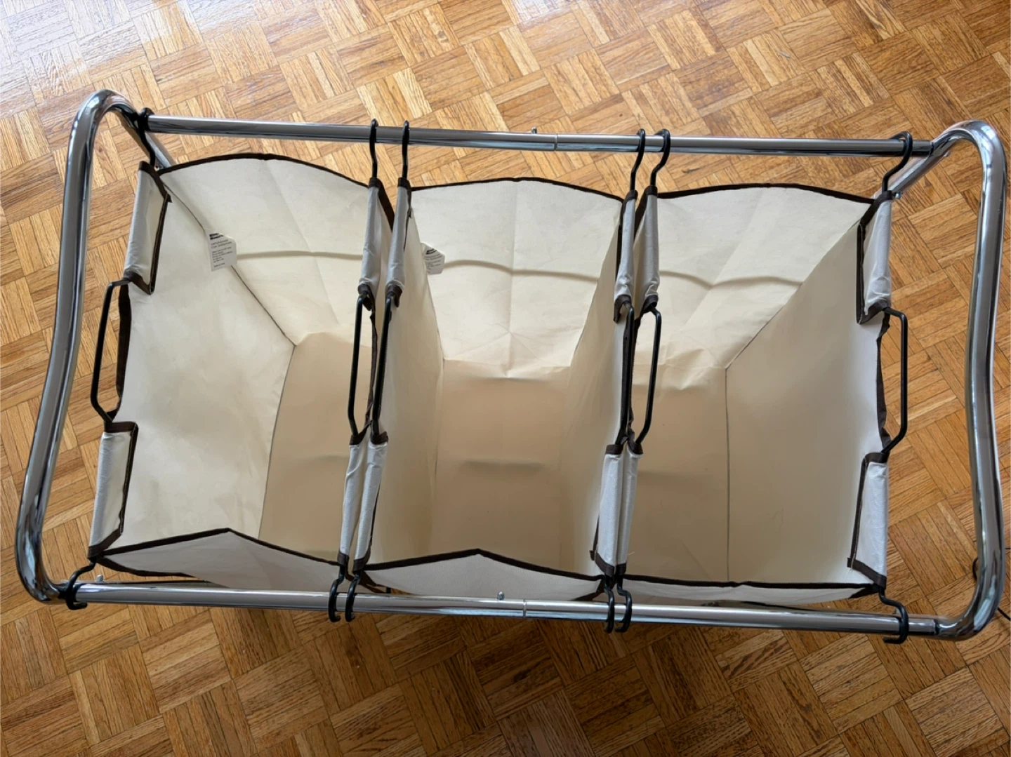 3-Bin Laundry Sorter Cart with Wheels - photo 4