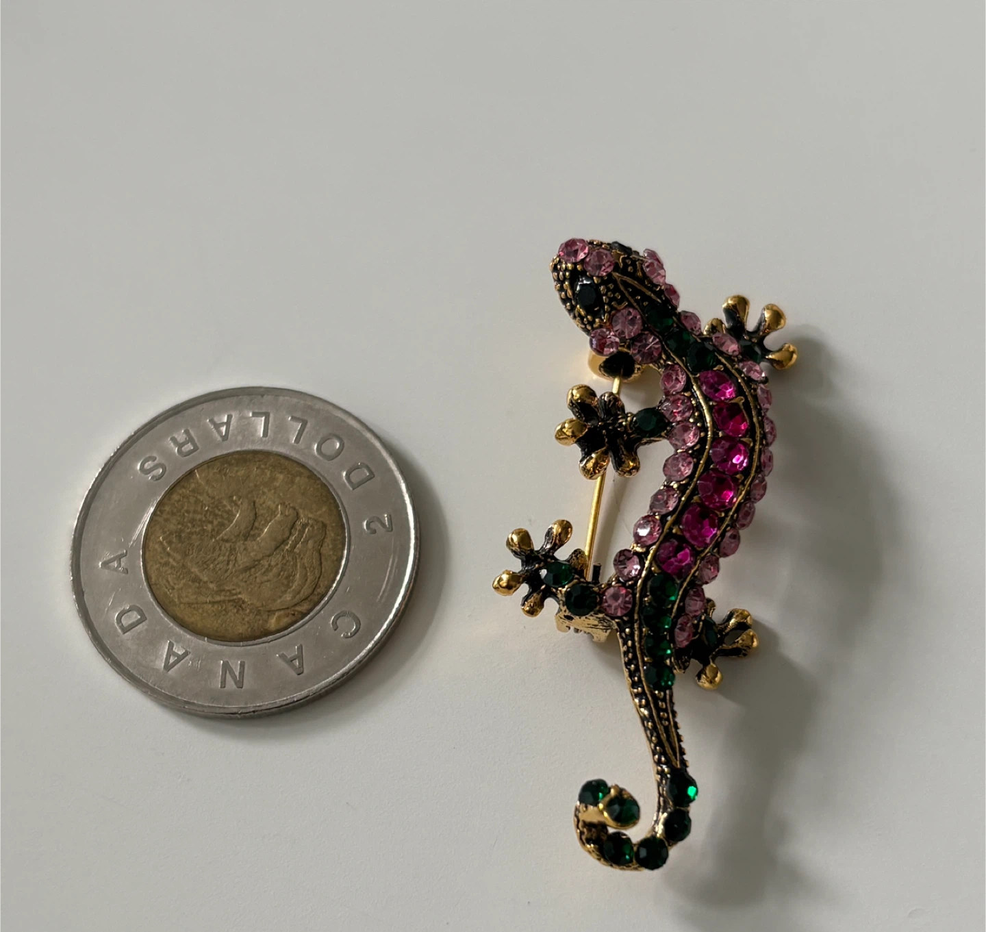 Gorgeous Rhinestone Gecko Brooch Pin! - photo 3