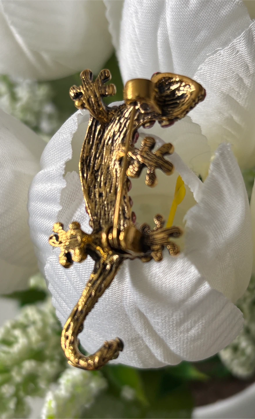 Gorgeous Rhinestone Gecko Brooch Pin! - photo 2