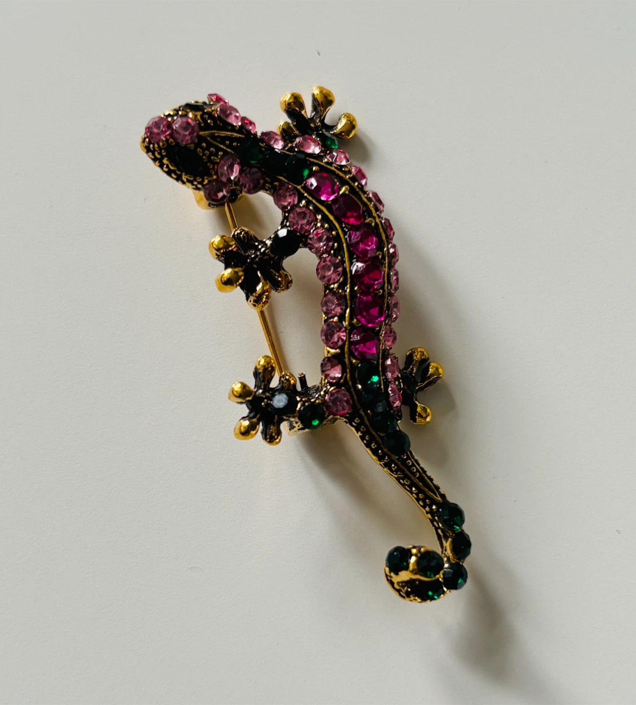 Gorgeous Rhinestone Gecko Brooch Pin! - photo 4
