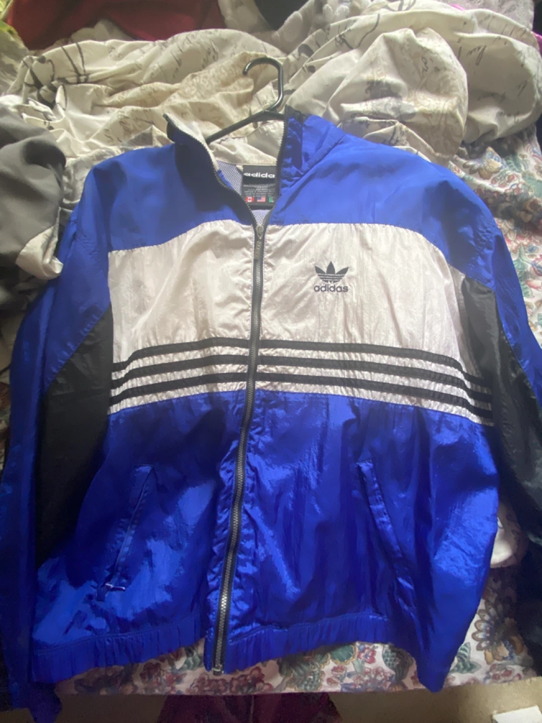 Adidas Track Jacket Blue White Black