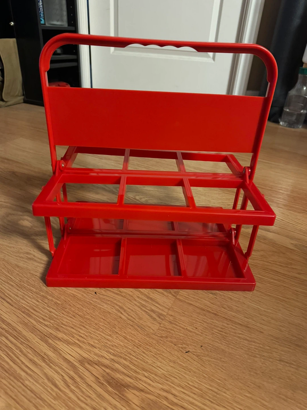 Red 6-Bottle Carrier Caddy with Handle