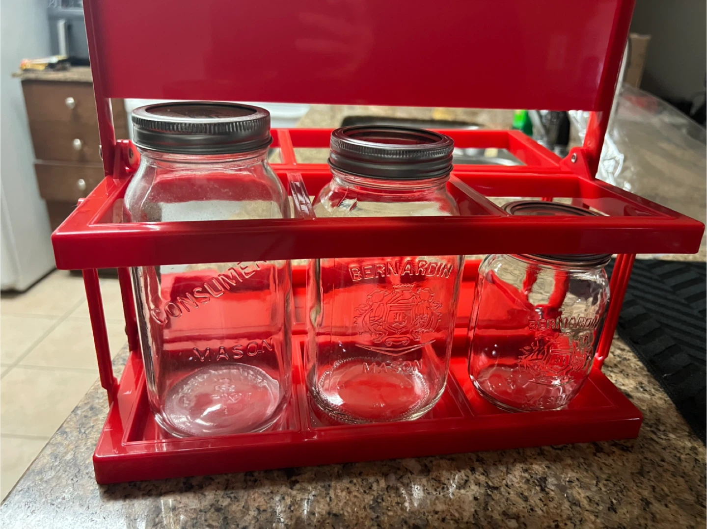 Red 6-Bottle Carrier Caddy with Handle - photo 4