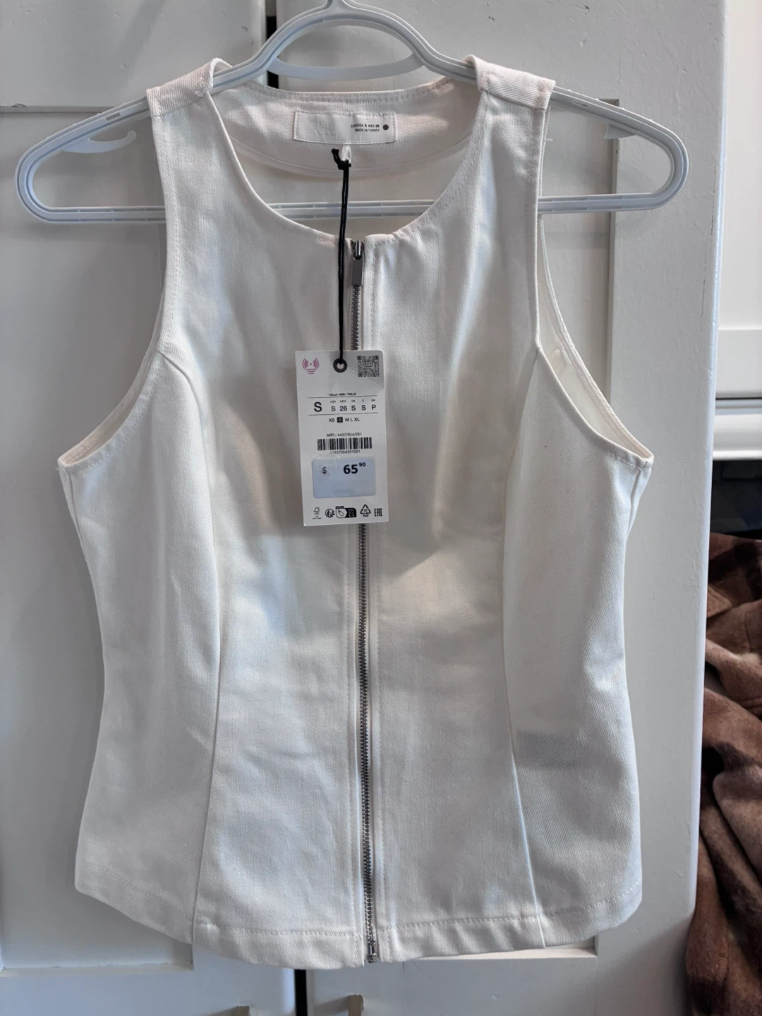 Zara Zip-Up Top - Size S
