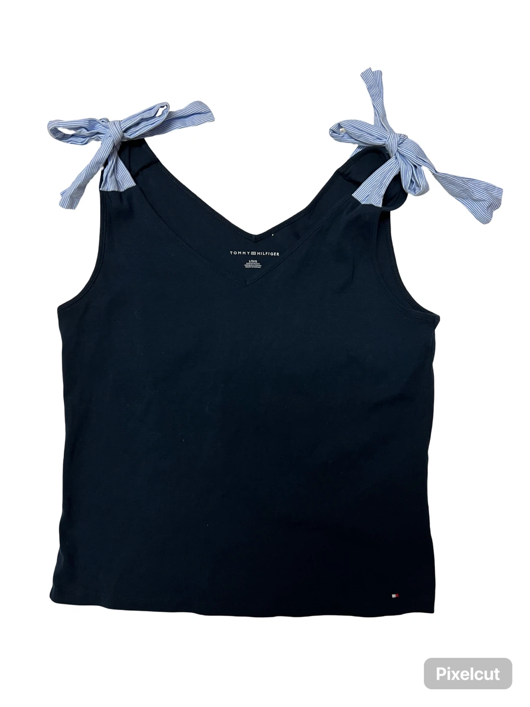 Tommy Hilfiger Black Tank Top with Tie Straps Size Large