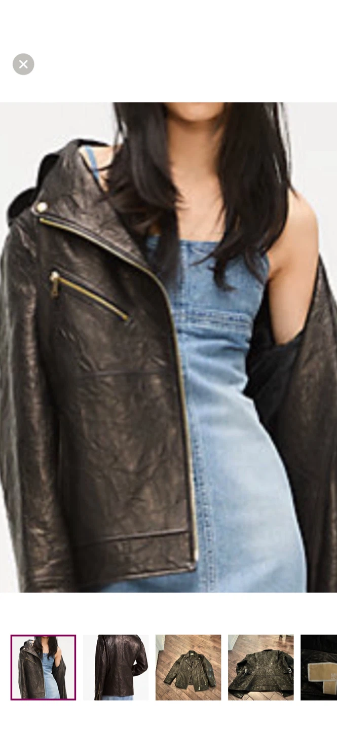 Michael Kors Black Leather Moto Jacket