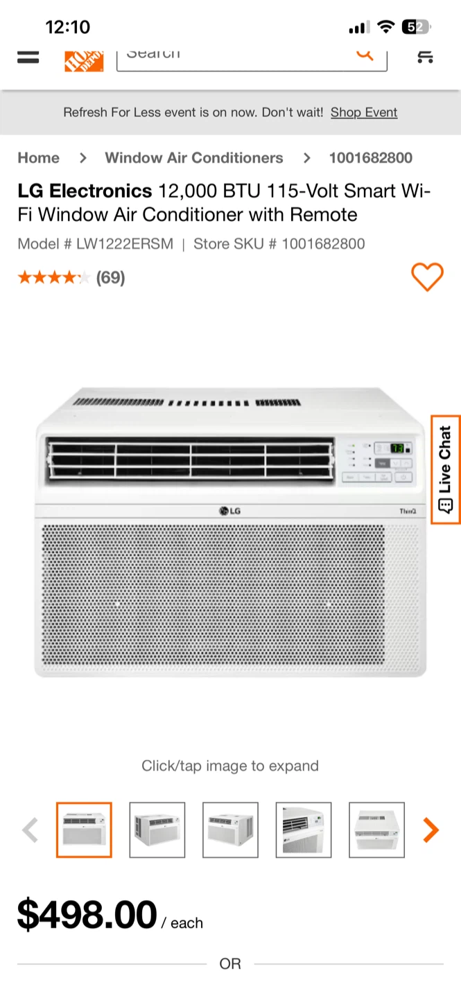 LG Electronics 12,000 BTU Smart Wi-Fi Window Air Conditioner - photo 2