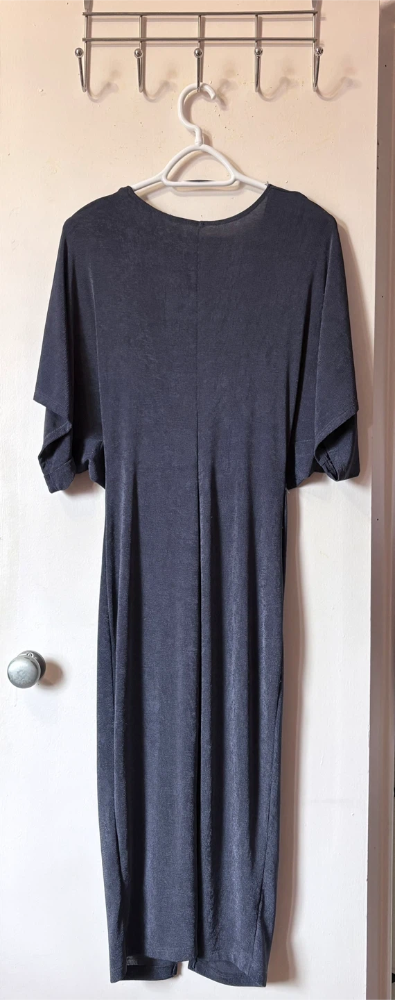 Women's Blue Knotted V-Neck Dress - Size L - photo 2