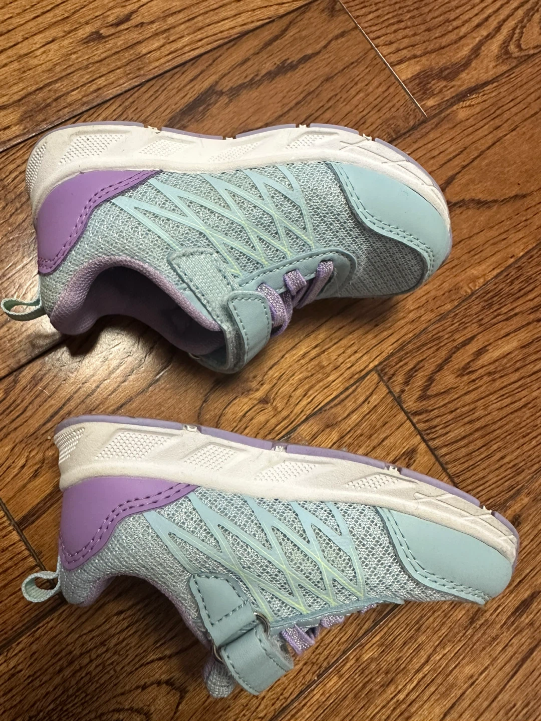 Size 8 Kids' Running Shoes - Light Blue/Purple - photo 3