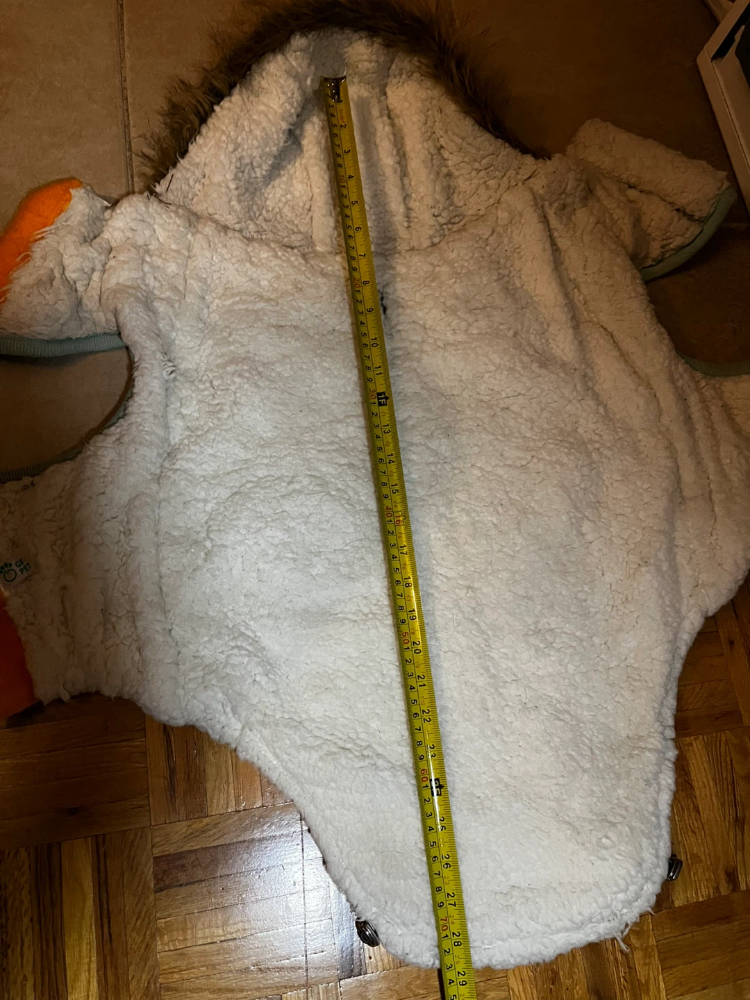 🥕GF Pet Yellow Dog Puffer Vest with Sherpa Lining and Fur Hood - photo 5