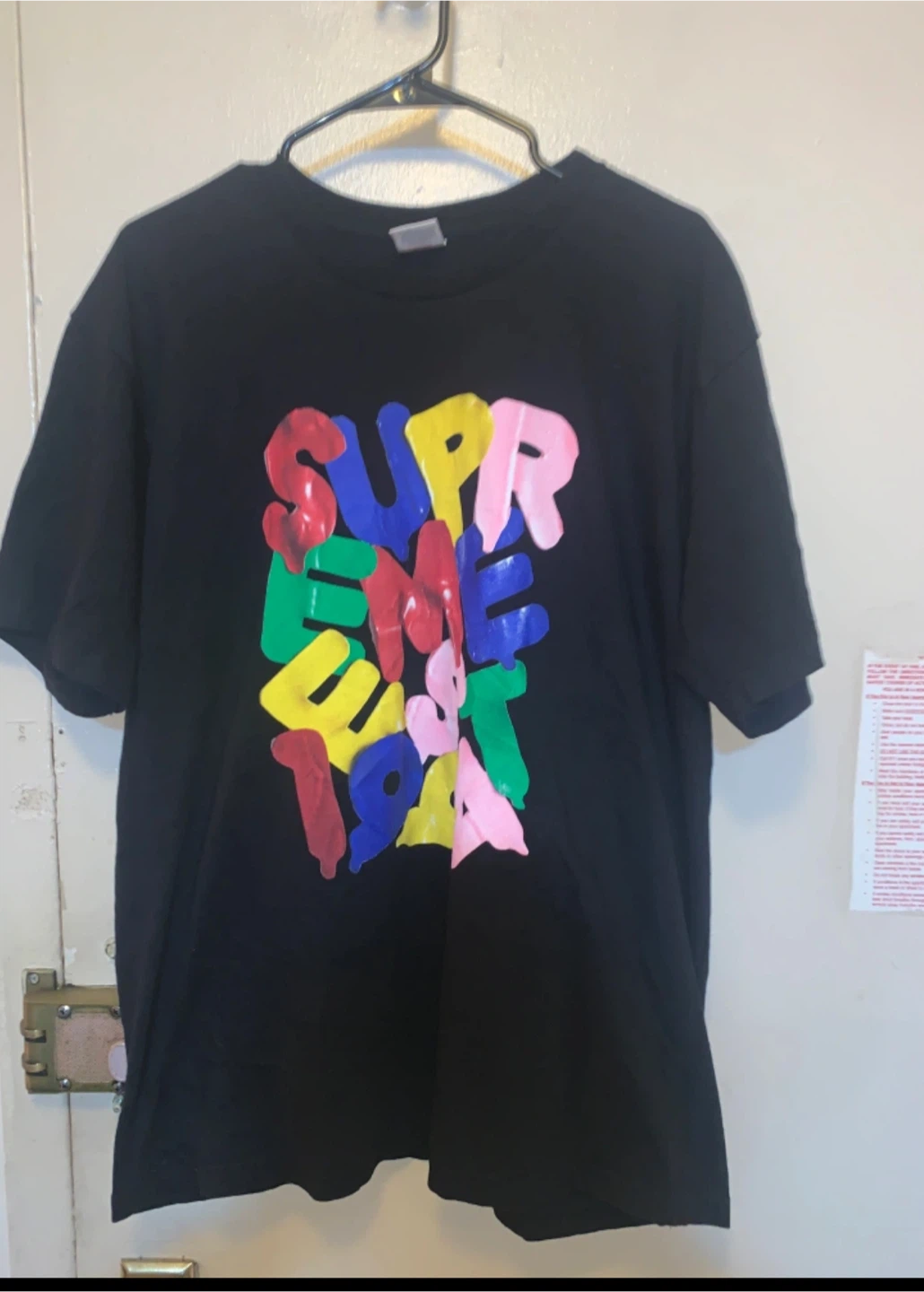 Supreme Black Graphic T-Shirts (2) - Size L - photo 3