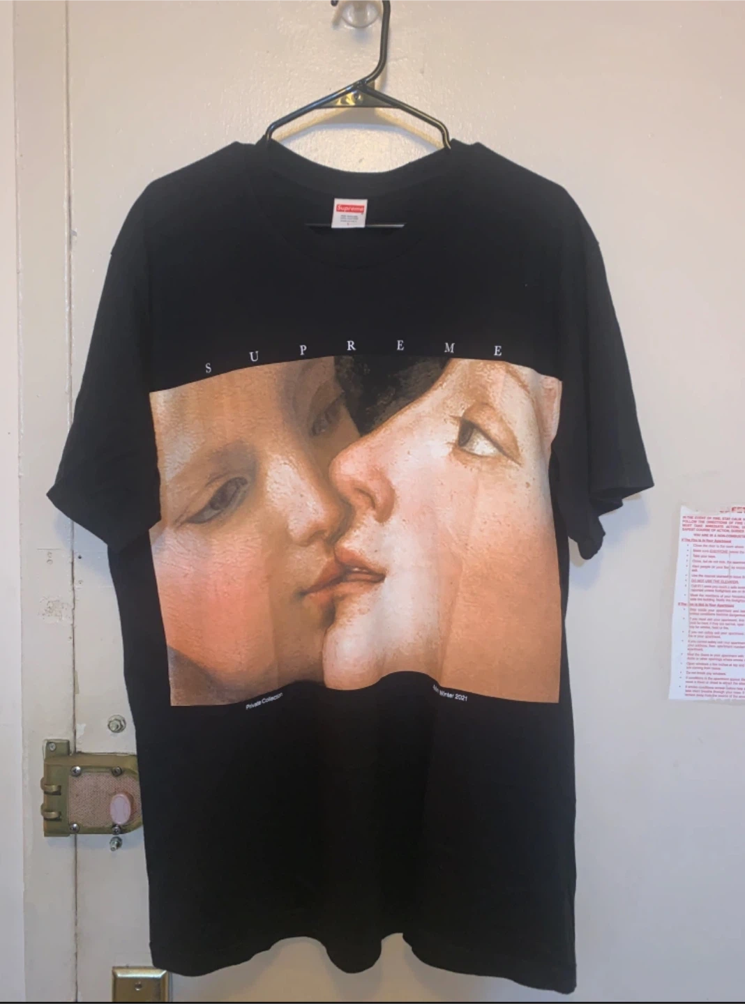 Supreme Black Graphic T-Shirts (2) - Size L