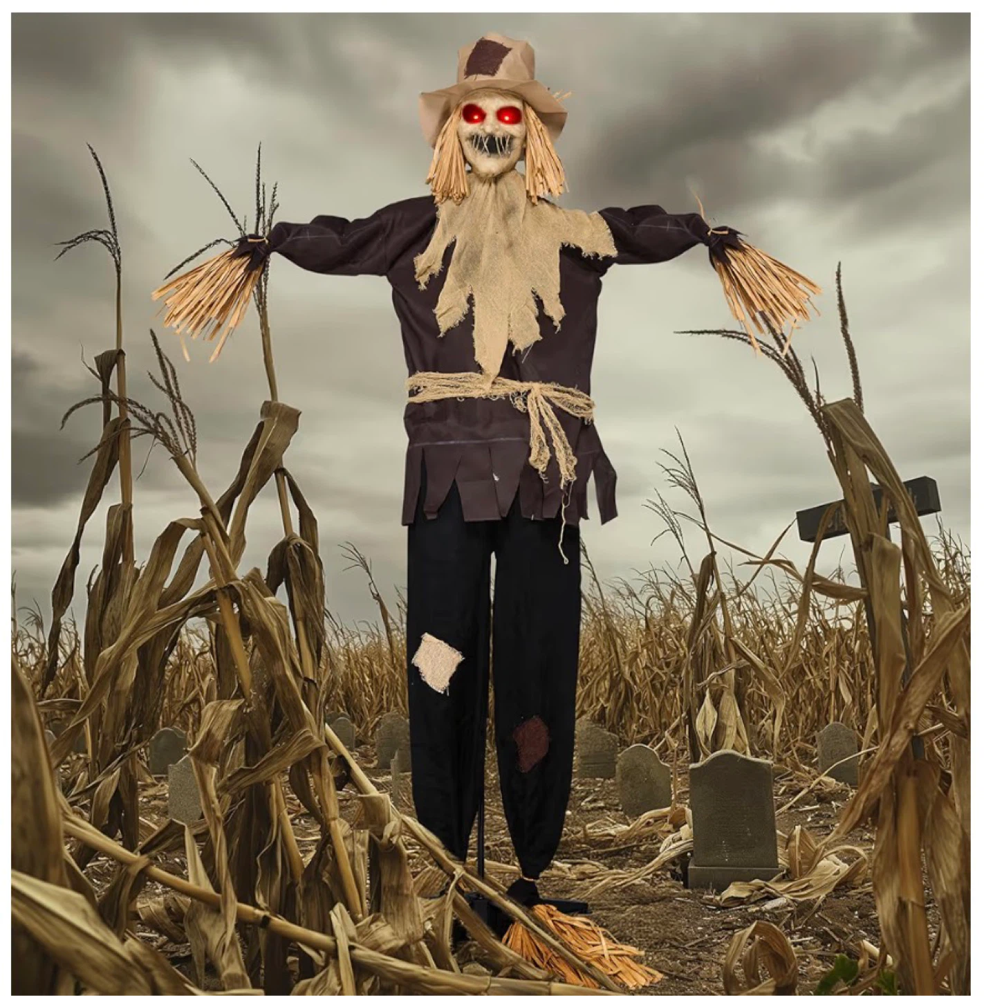 Animated Halloween Scarecrow Decoration