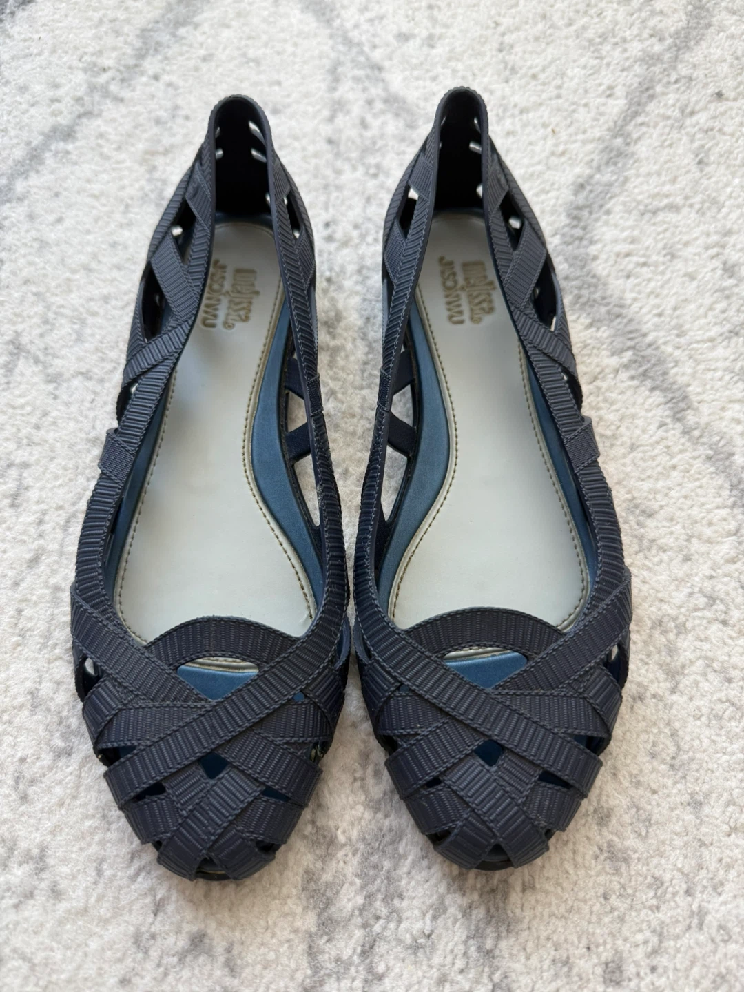 Melissa x Jason Wu Navy Ballet Flats - Size 8 US / 39 EUR