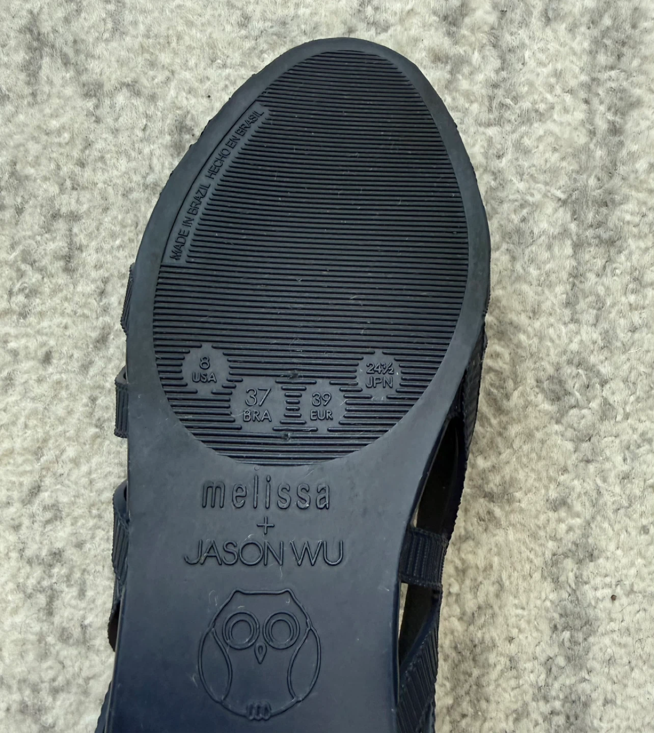 Melissa x Jason Wu Navy Ballet Flats - Size 8 US / 39 EUR - photo 2