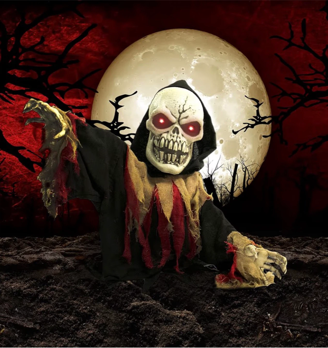 Animated Grim Reaper Halloween Decoration