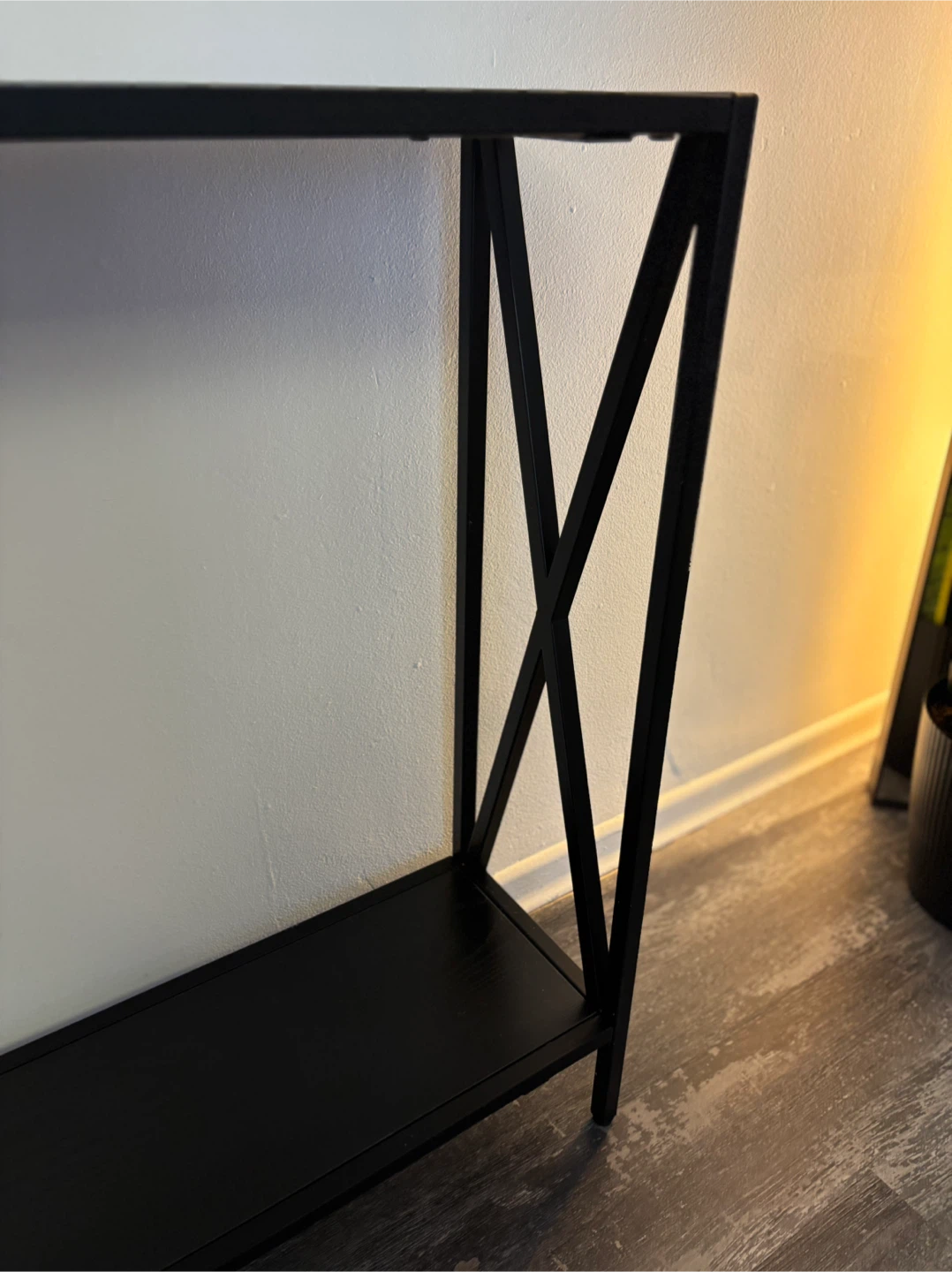 Black Console Table with Shelf - photo 3