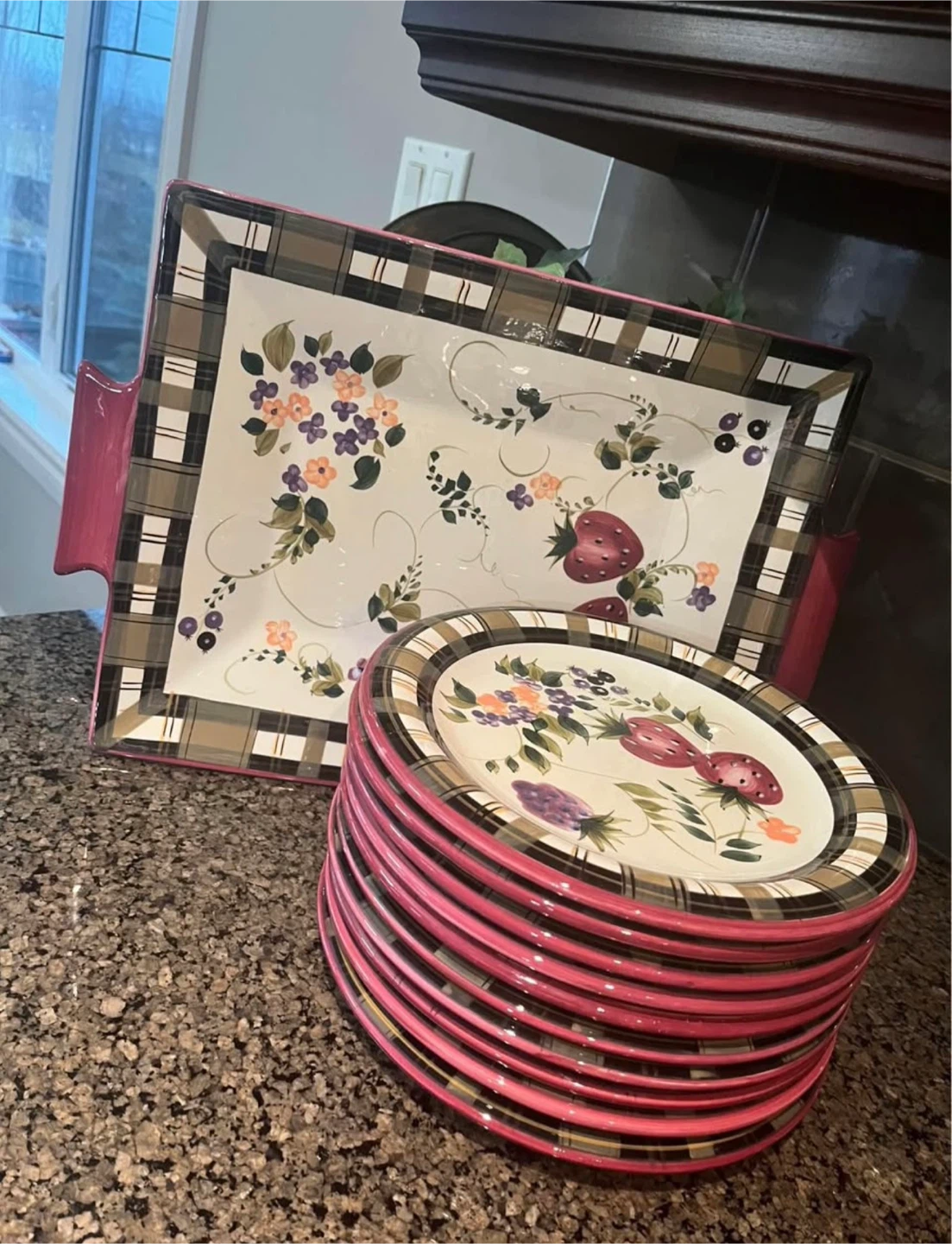 Set of 10  Dinner plates  and Large Serving Platter