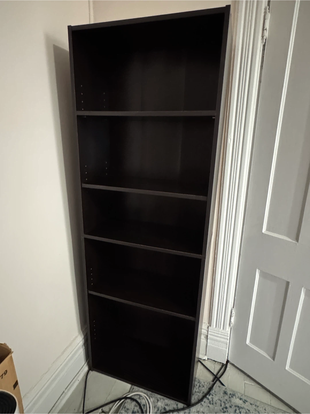 Dark Brown 5-Shelf Bookshelf - photo 4