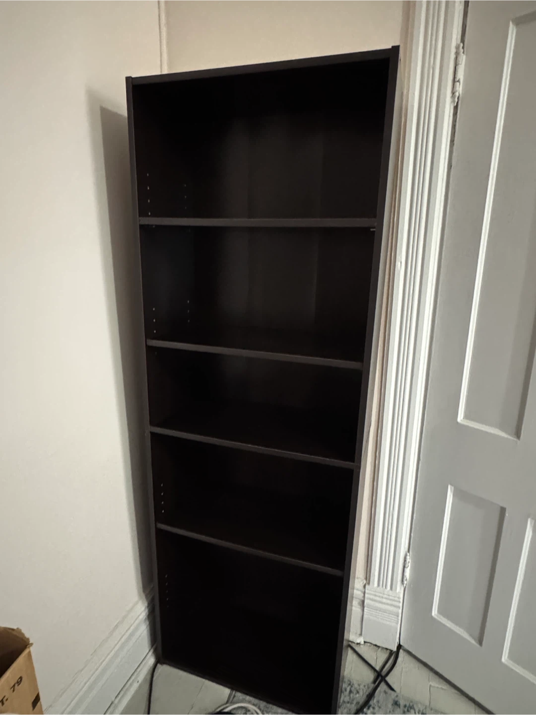 Dark Brown 5-Shelf Bookshelf