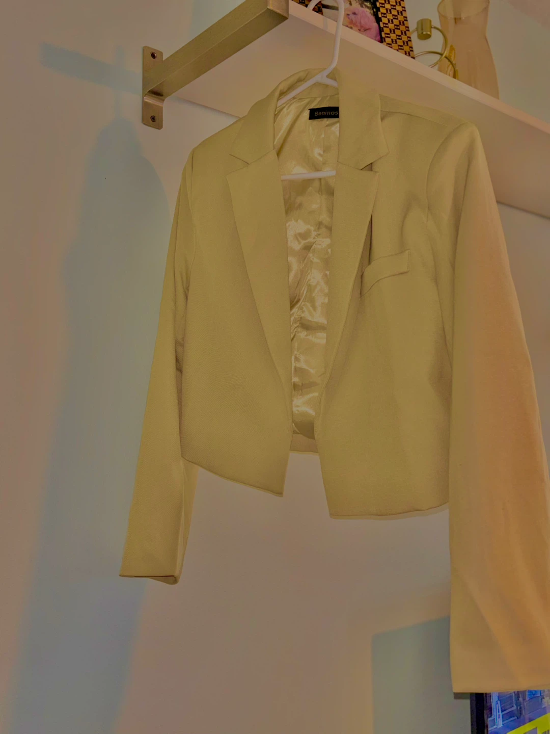 Lime Green Cropped Blazer - photo 3