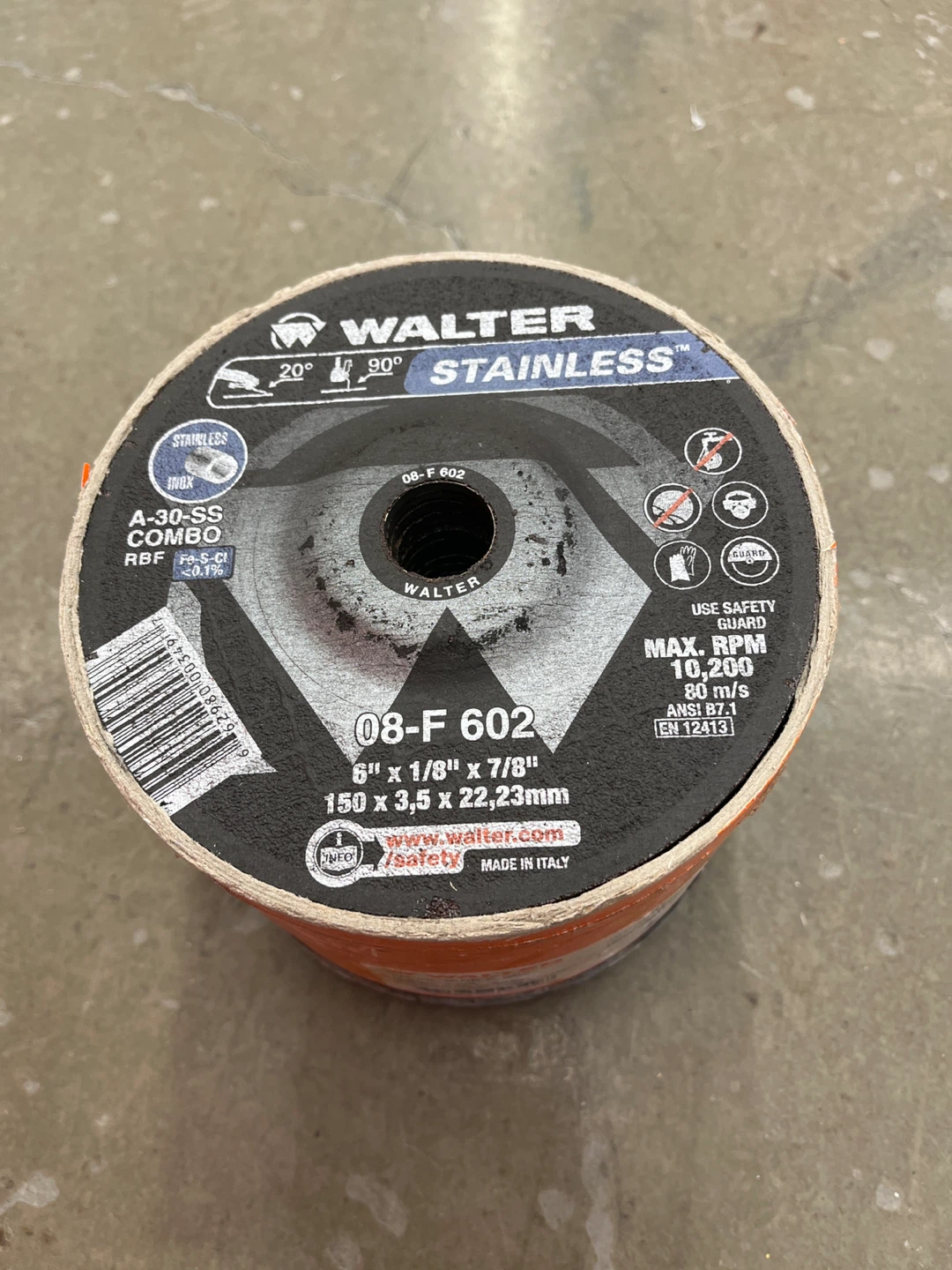 Walter 6" Stainless Steel Cutting Disc (25 Pack) - photo 3