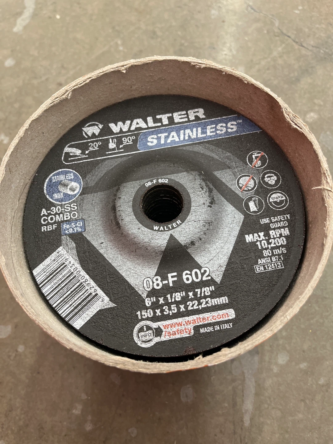 Walter 6" Stainless Steel Cutting Disc (25 Pack)