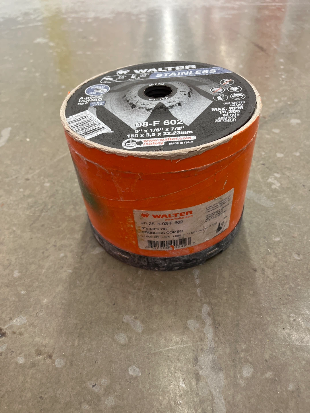 Walter 6" Stainless Steel Cutting Disc (25 Pack) - photo 4
