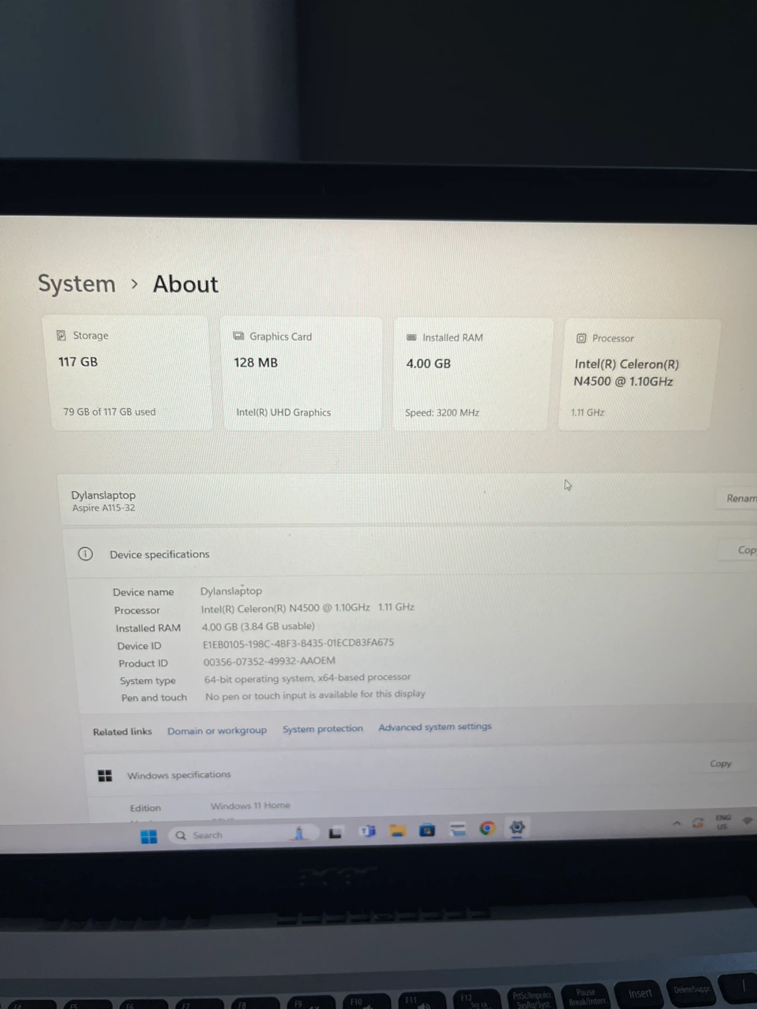 Acer Aspire 1 Laptop - photo 3