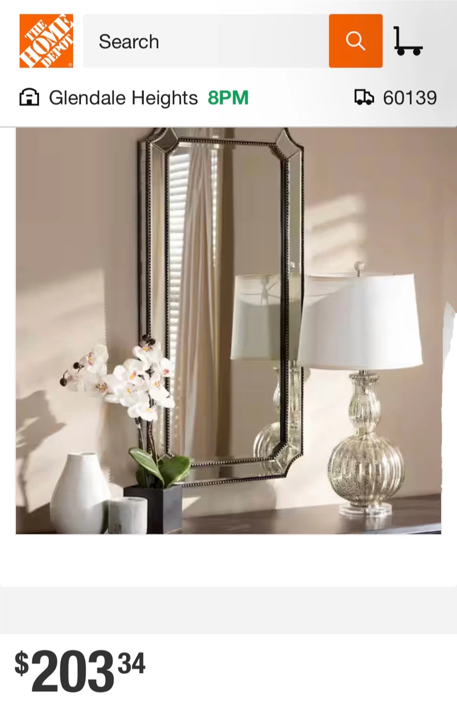 New Gorgeous Art Deco Accent Mirror - Antique Silver Finish - photo 2
