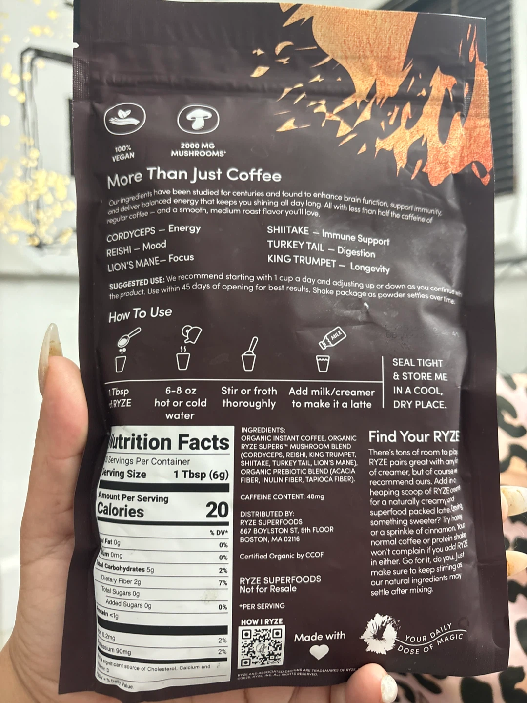 RYZE Mushroom Coffee Blend - Bright & Smooth, 30 Servings - photo 2