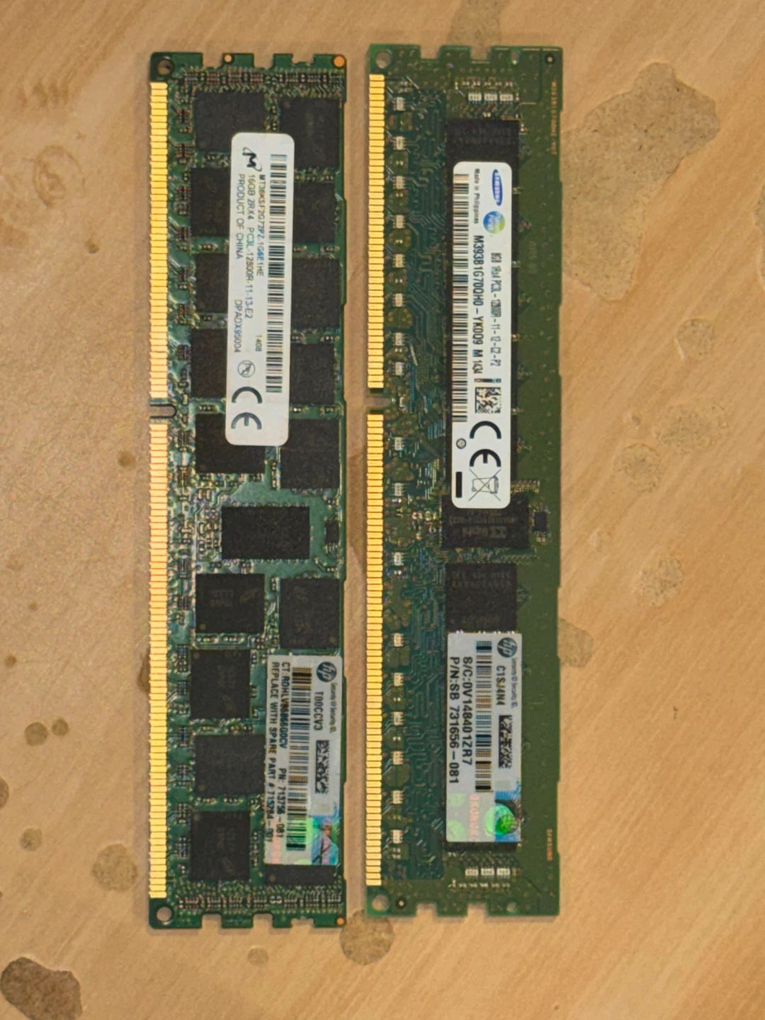 HP / Samsung DDR3 RAM Sticks