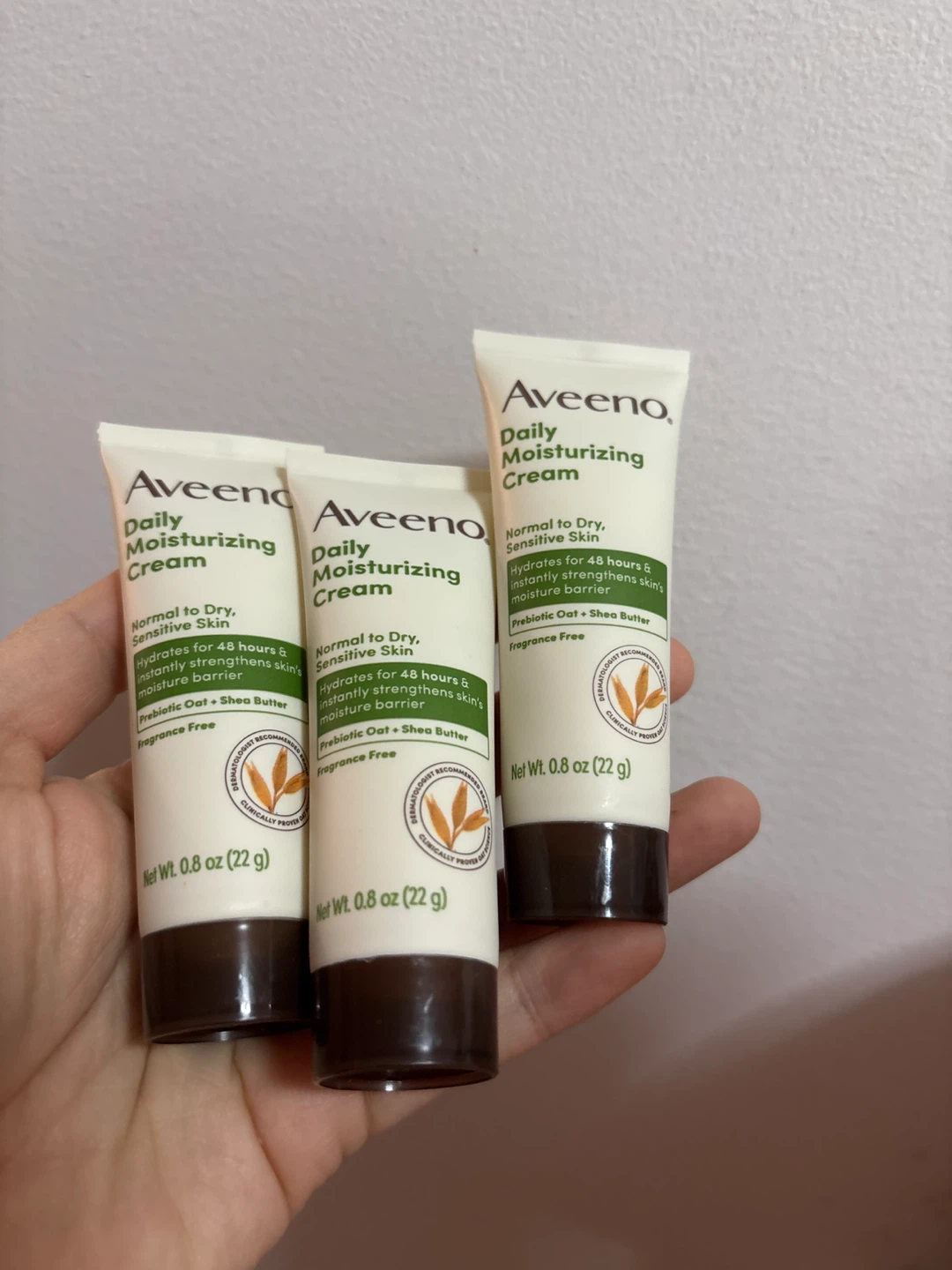 Aveeno Daily Moisturizing Cream 3-pack (0.8 oz each)
