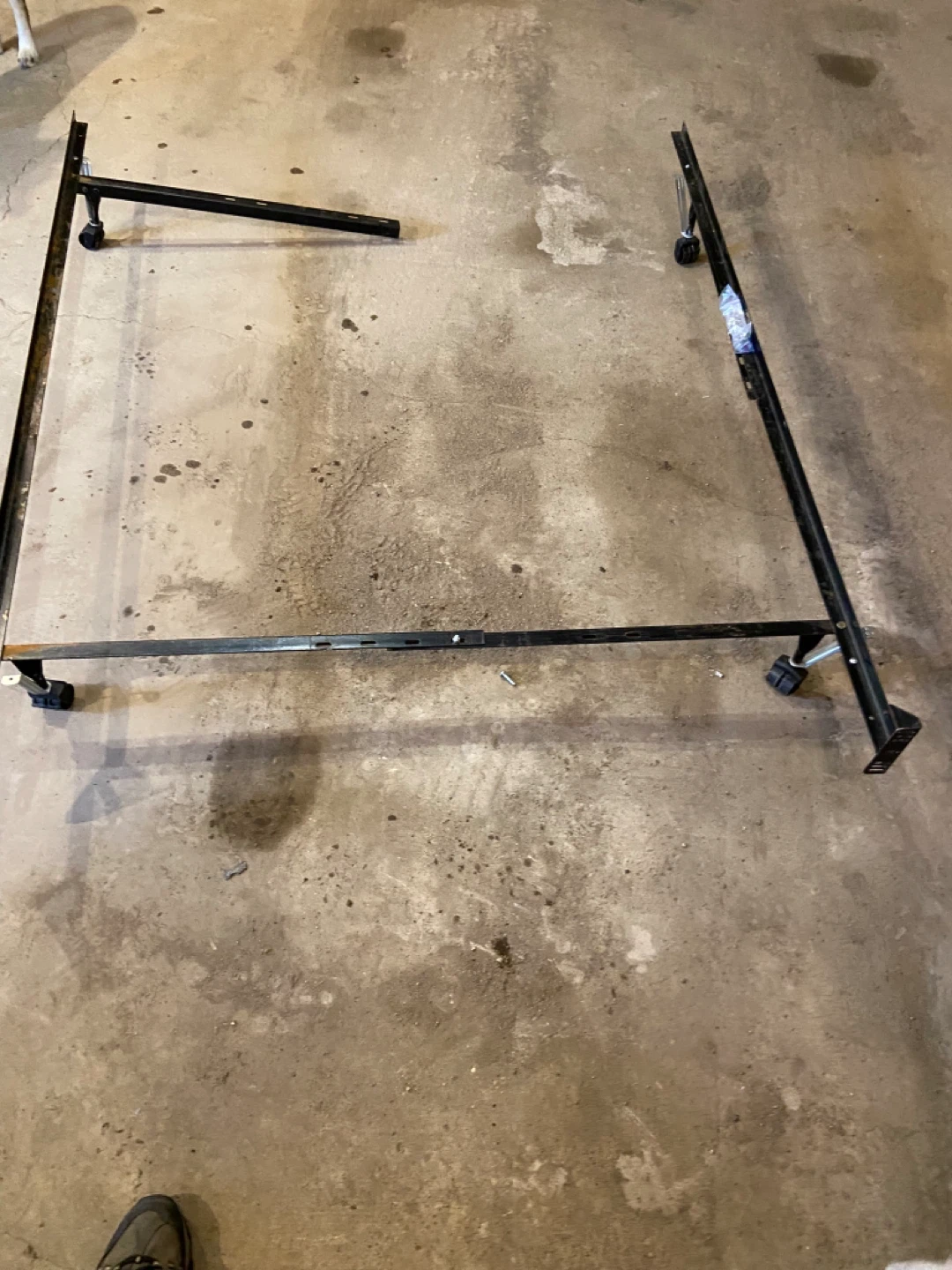 Metal Bed Frame with Wheels
