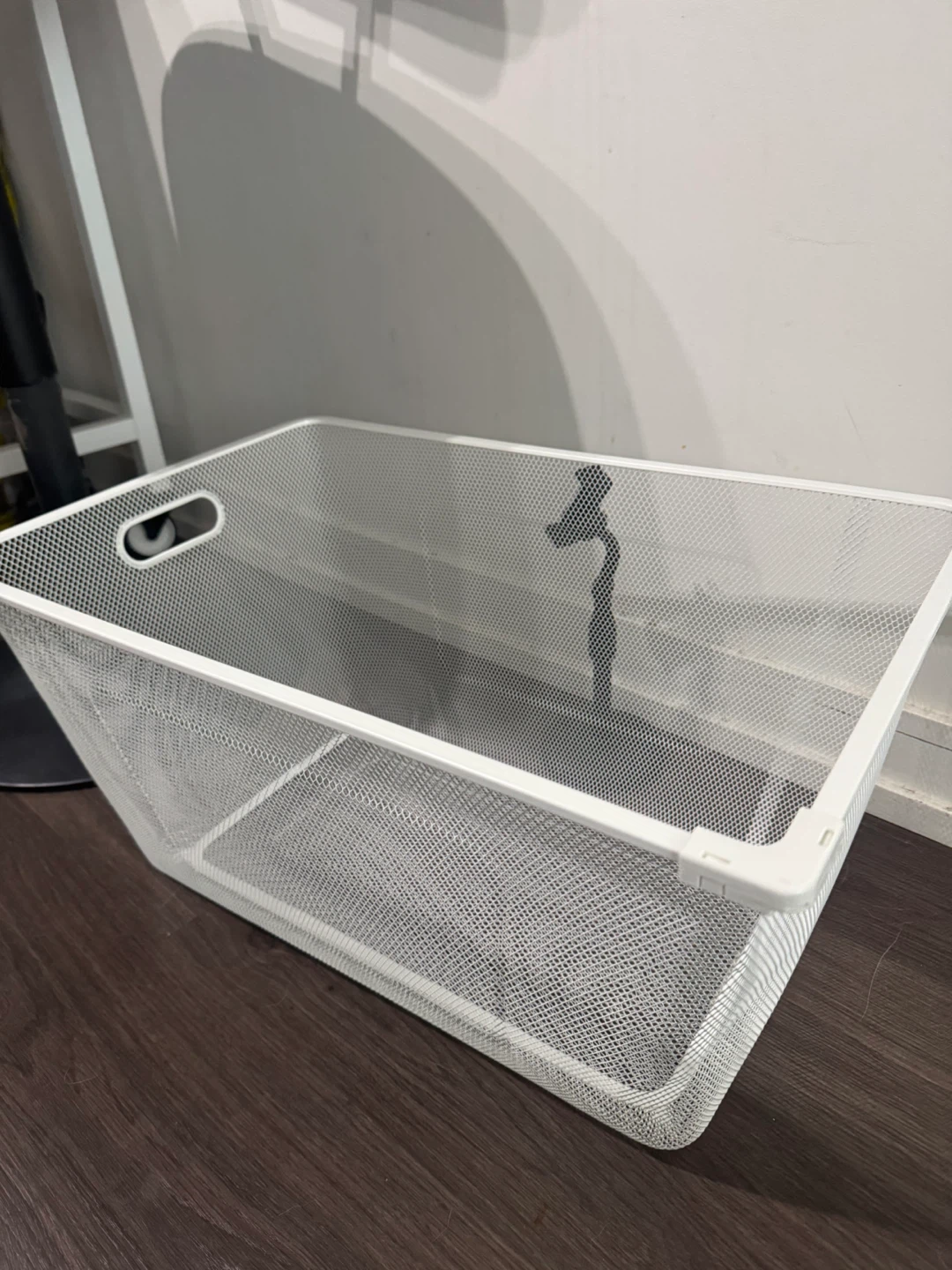 White Mesh Storage Basket
