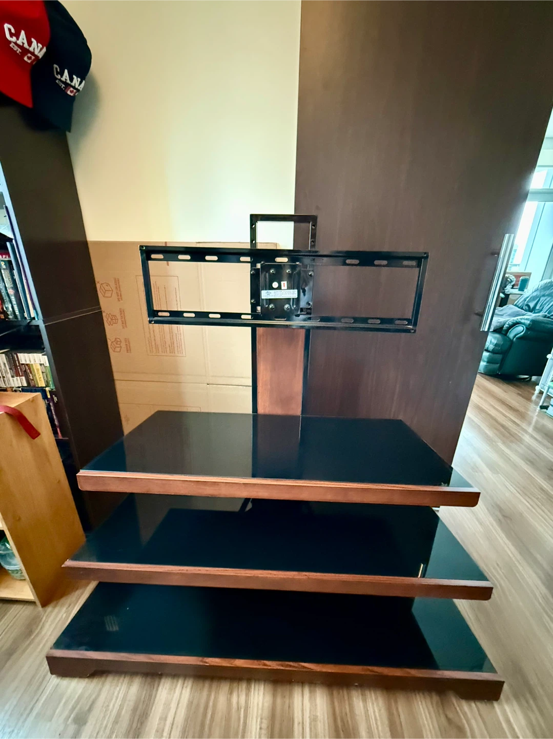 TV Stand with Mount and 3-Tier Shelf - photo 2