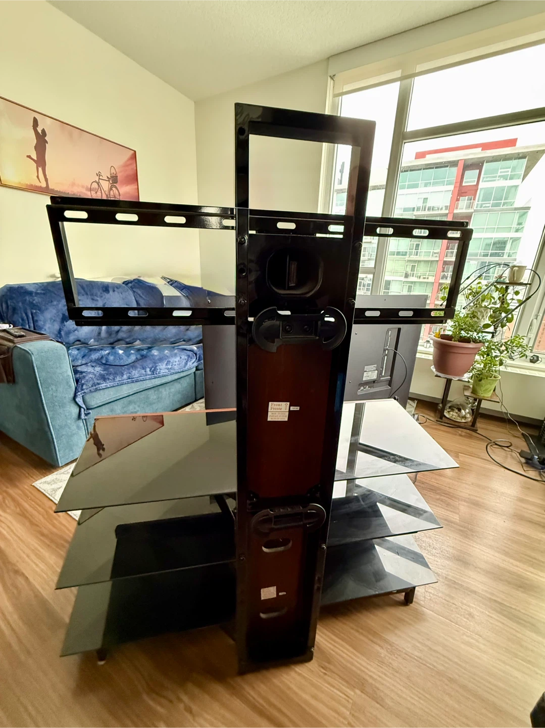 TV Stand with Mount and 3-Tier Shelf - photo 5