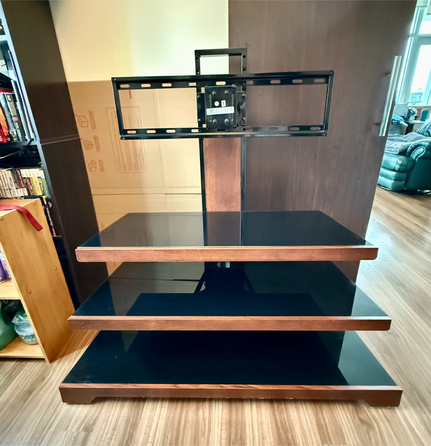 TV Stand with Mount and 3-Tier Shelf