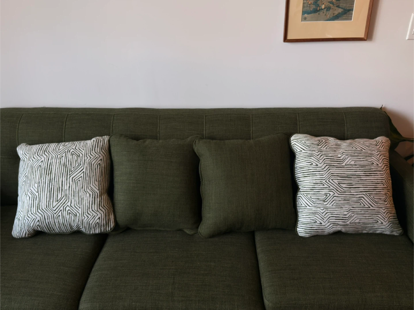 New Green Throw Pillows (Set of 4)