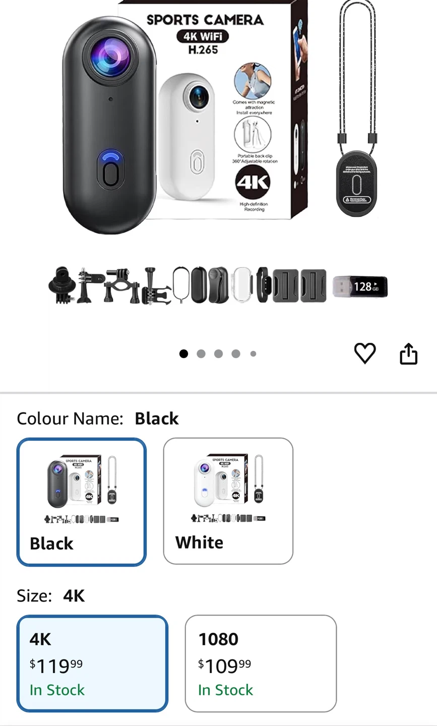 Generic 4K WiFi Sports Camera