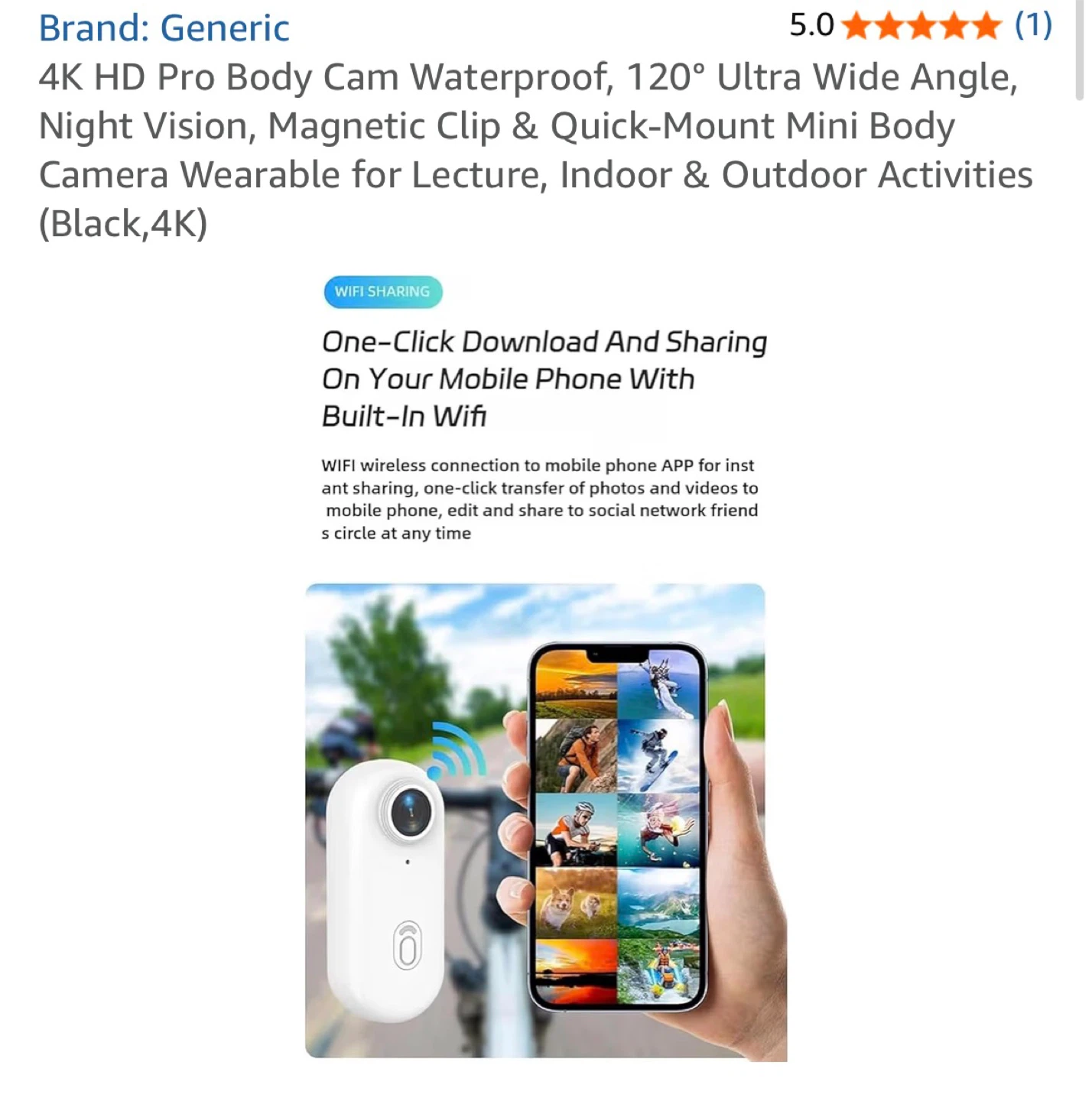 Generic 4K WiFi Sports Camera - photo 2