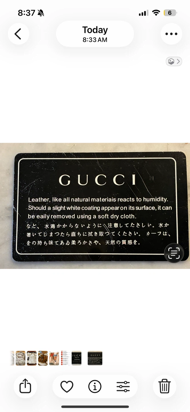 $4 Gucci Controllato ( Made In Italy ) 1234567890 Card AS IS - photo 3