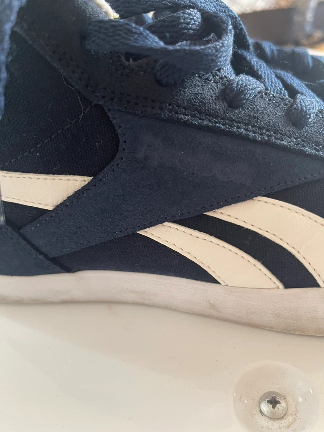 Reebok Men's Navy Mid-Top Sneakers - Size 10 - photo 3