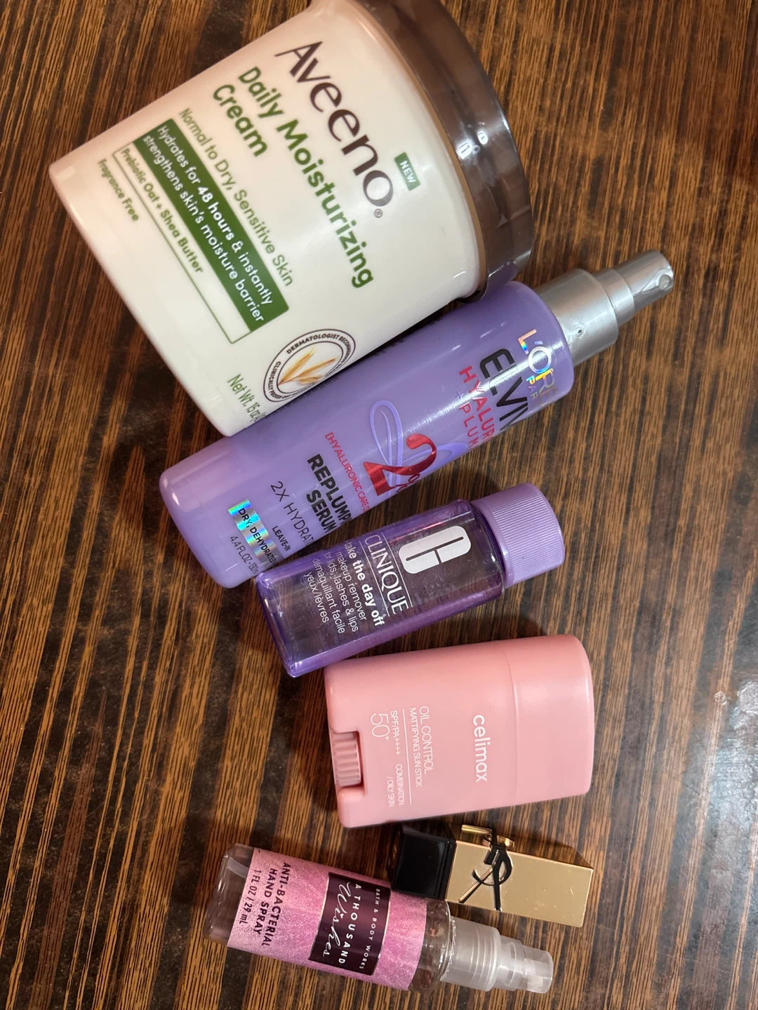 Free sunblock,lotion,lipstick,sanitizer