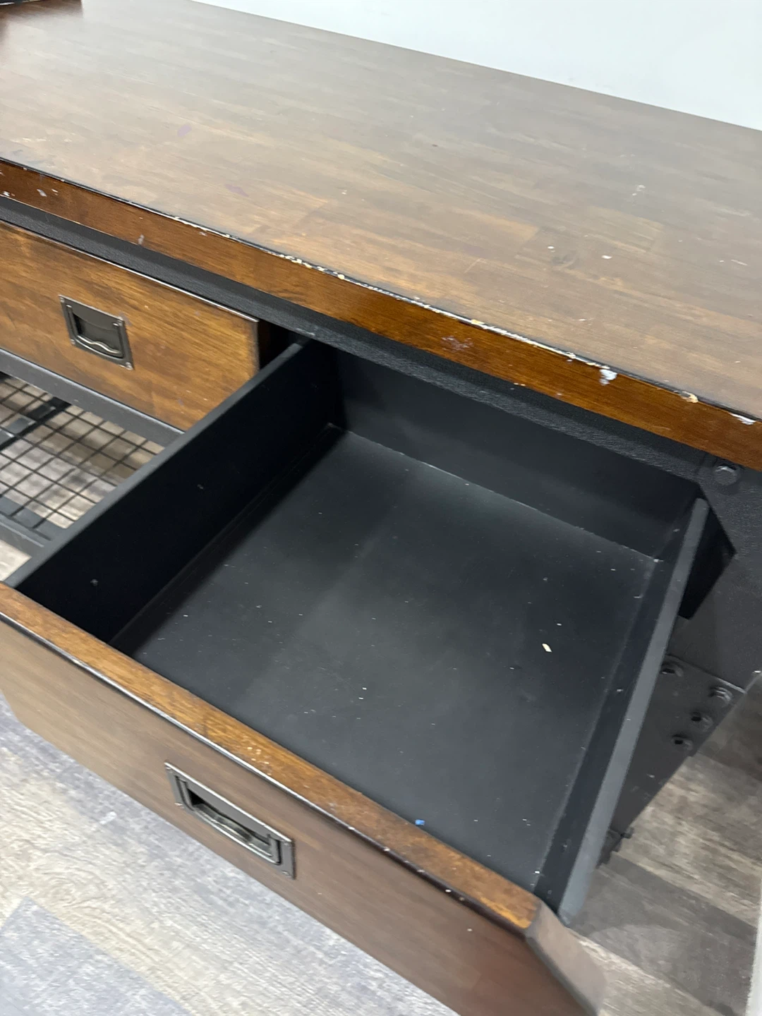 Industrial Style Console Table with 4 Drawers - photo 4