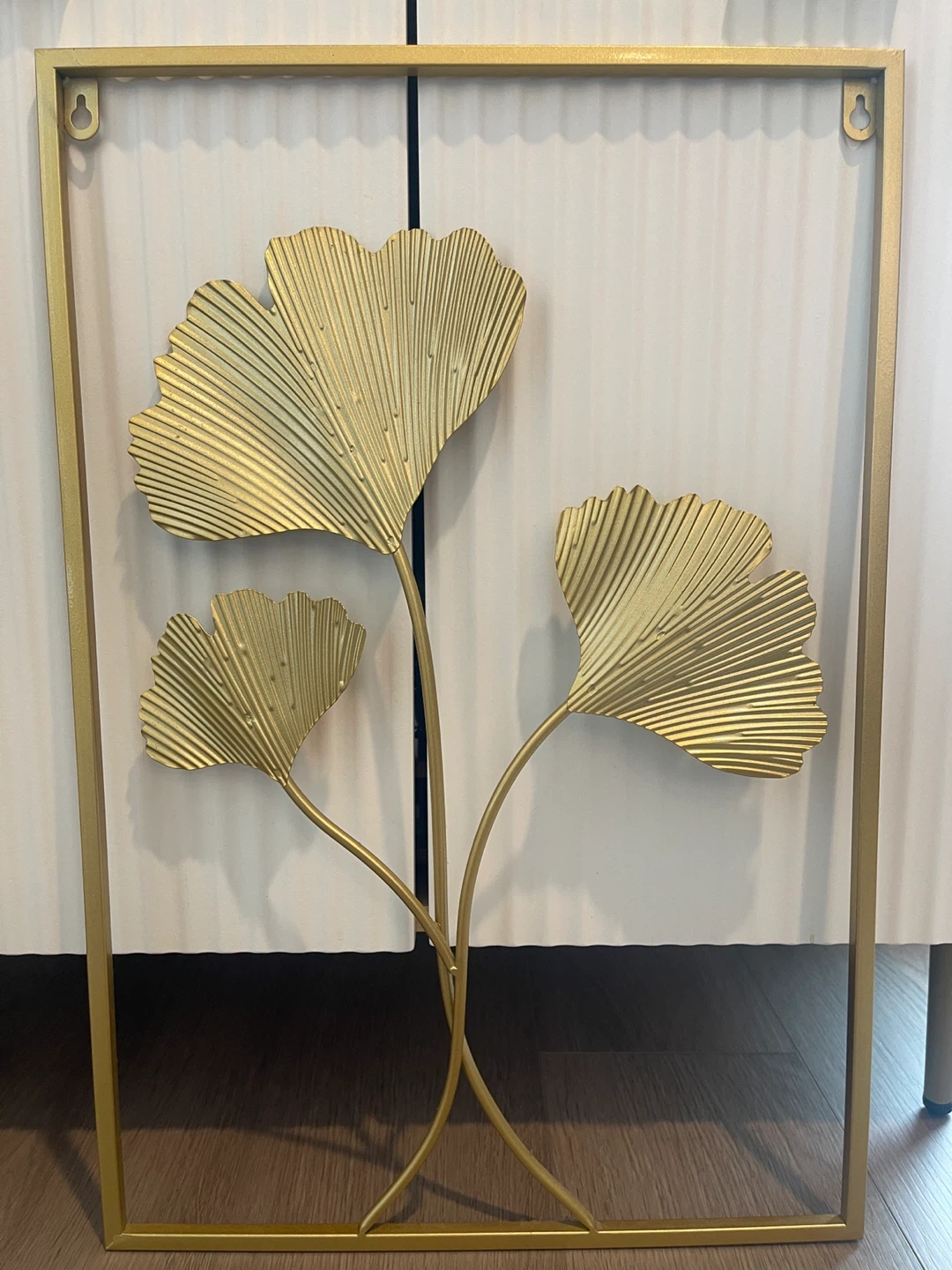 Gold Metal Wall Art Leaf Design (Set of 2) - photo 5