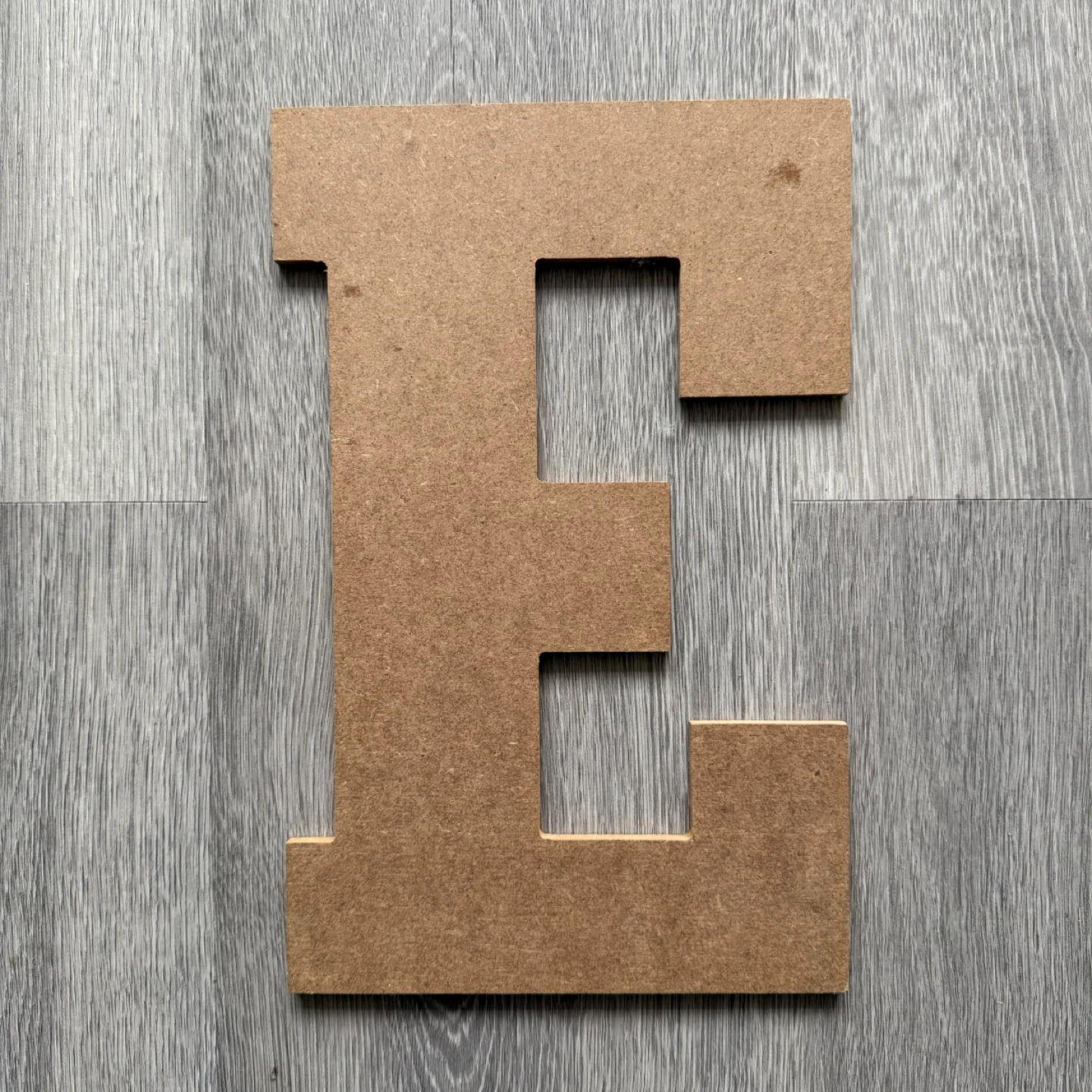 Wooden Letter E Decoration