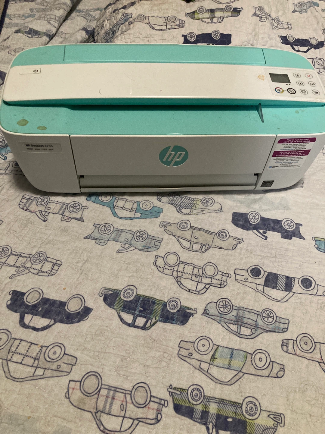 HP DeskJet 3755 All-in-One Printer - Blue/White
